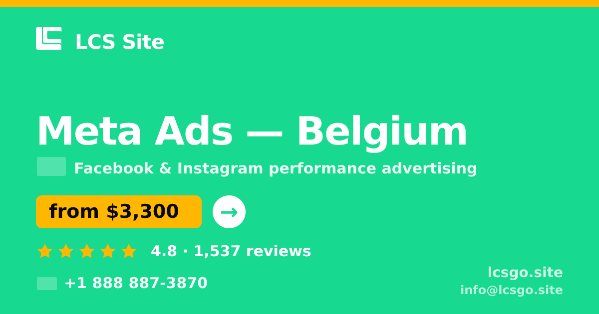 Meta Ads in Ghent — from $2,600/mo, rated 4.8/5 by 2048 clients. LCS Site.