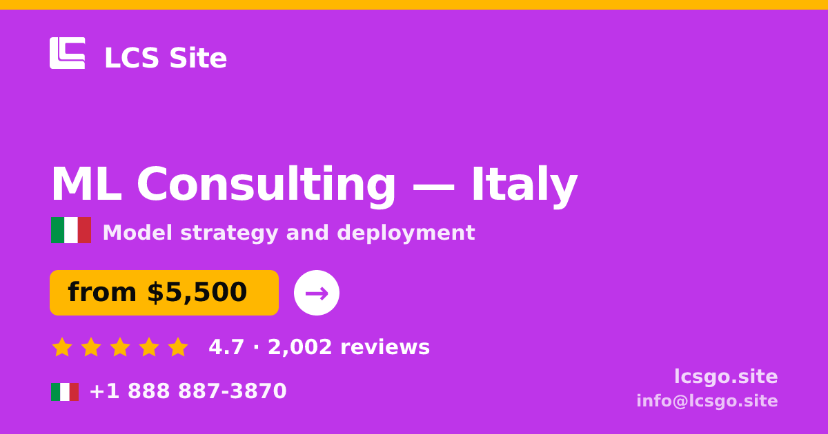 ML Consulting in Italy — from $5,500, rated 4.7/5 by 2002 clients. LCS Site.