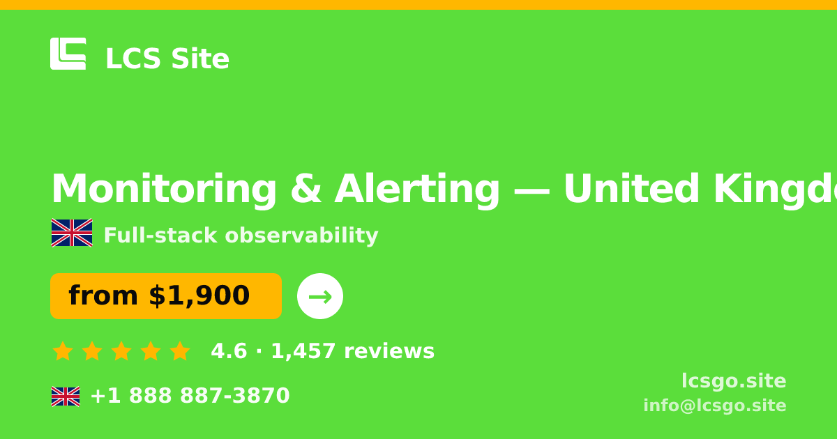 Monitoring & Alerting in Leeds — from $2,000/mo, rated 4.9/5 by 2624 clients. LCS Site.