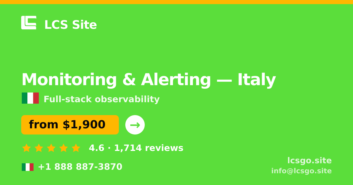Monitoring & Alerting in Naples — from $1,400/mo, rated 4.6/5 by 787 clients. LCS Site.