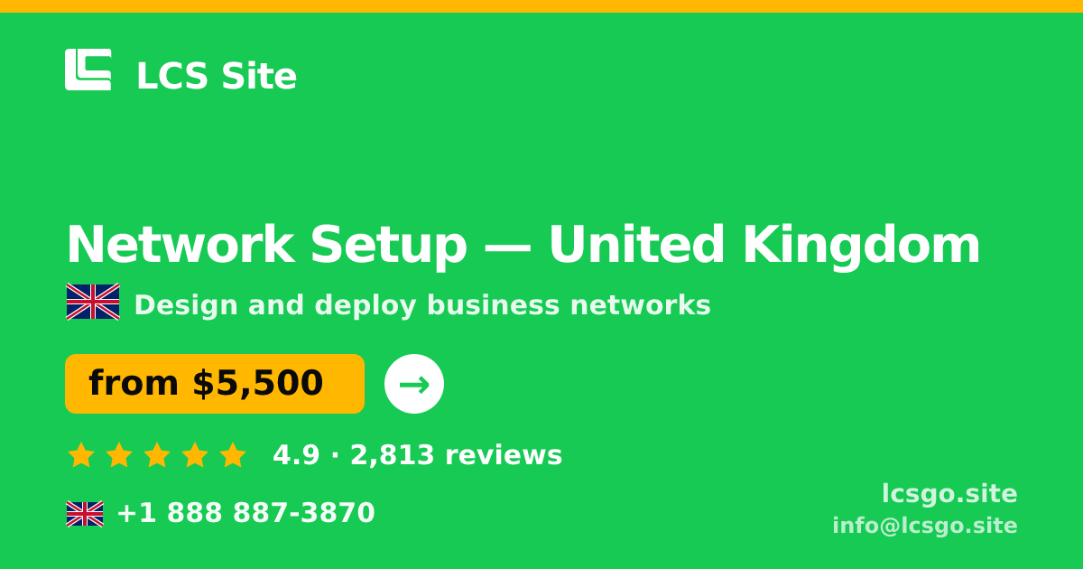 Network Setup in Glasgow — from $5,000, rated 4.8/5 by 2063 clients. LCS Site.