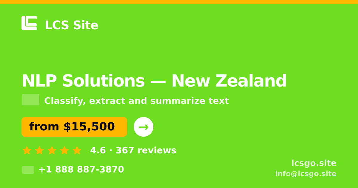 NLP Solutions in Christchurch — from $11,500, rated 4.9/5 by 2160 clients. LCS Site.