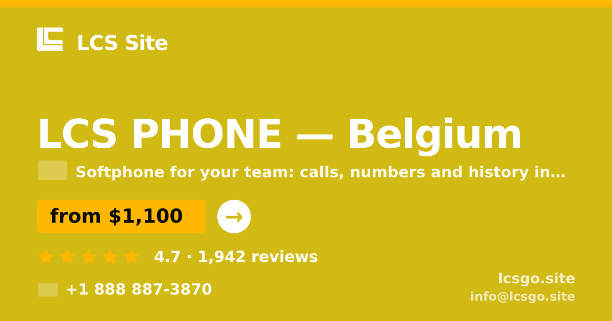LCS PHONE in Ghent — from $900/mo, rated 5/5 by 2852 clients. LCS Site.