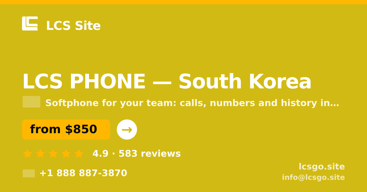 LCS PHONE in Seoul — from $1,000/mo, rated 4.6/5 by 2839 clients. LCS Site.