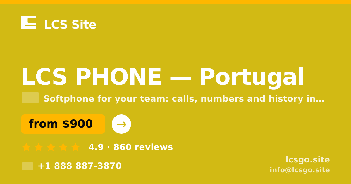 LCS PHONE in Braga — from $600/mo, rated 4.9/5 by 2819 clients. LCS Site.