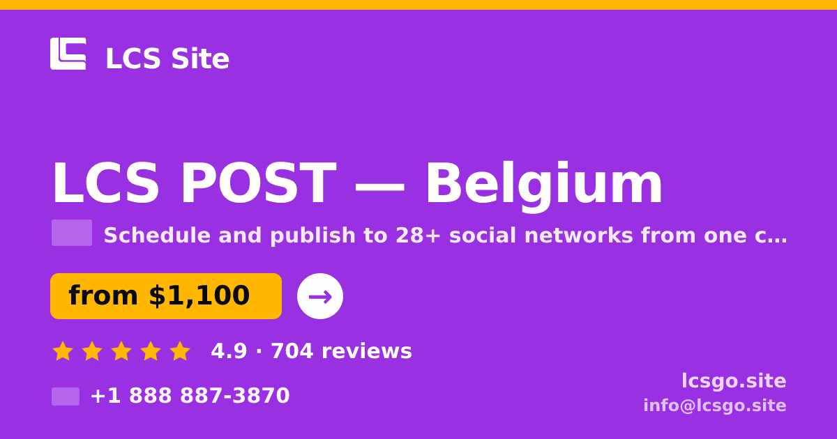 LCS POST in Brussels — from $1,500/mo, rated 4.9/5 by 3439 clients. LCS Site.