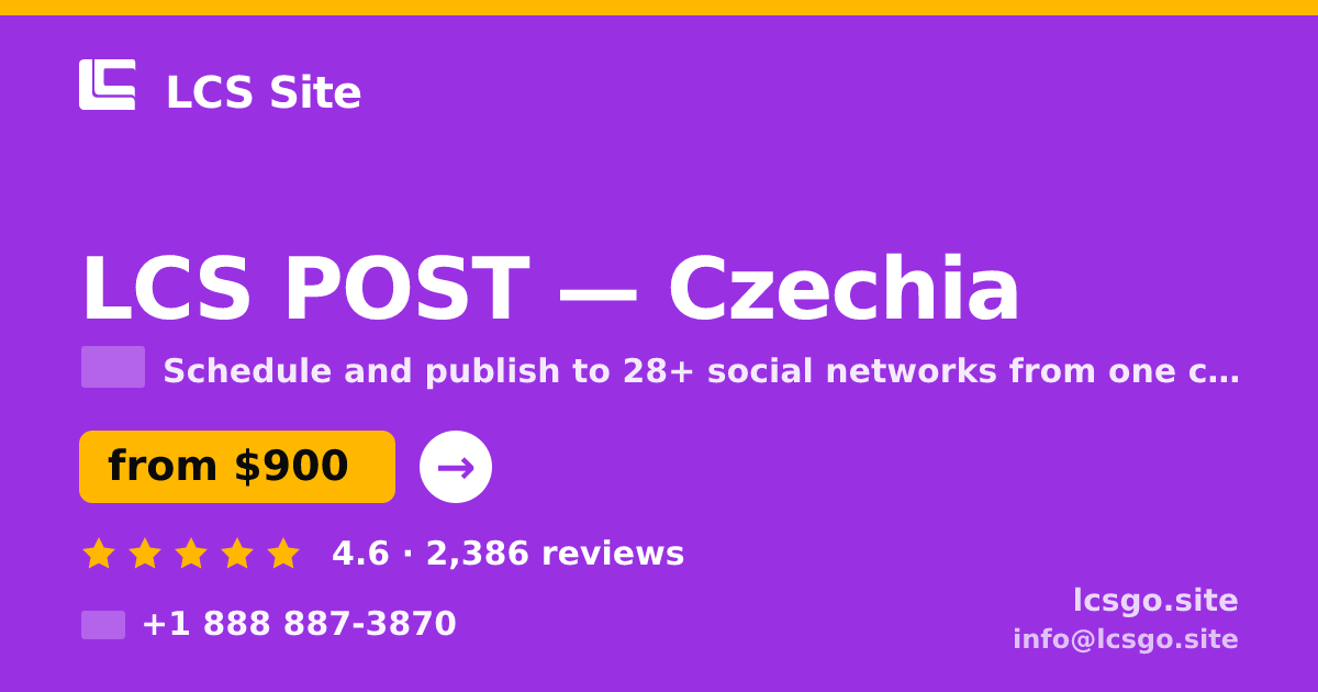 LCS POST in Czechia — from $900/mo, rated 4.6/5 by 2386 clients. LCS Site.