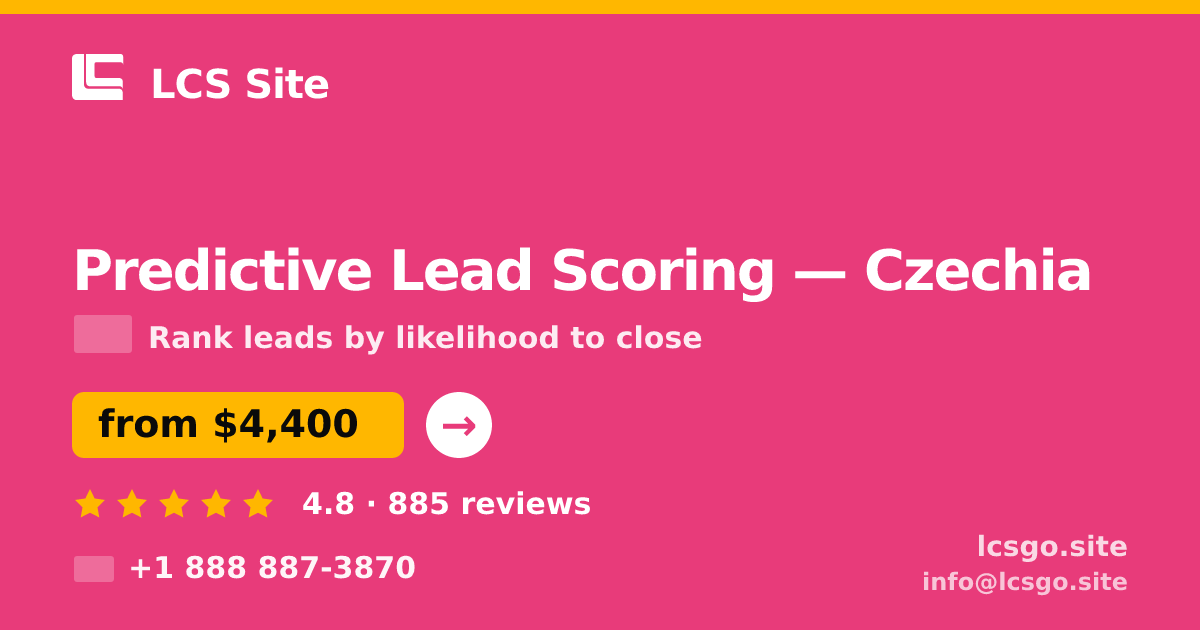 Predictive Lead Scoring in Czechia — from $4,400, rated 4.8/5 by 885 clients. LCS Site.