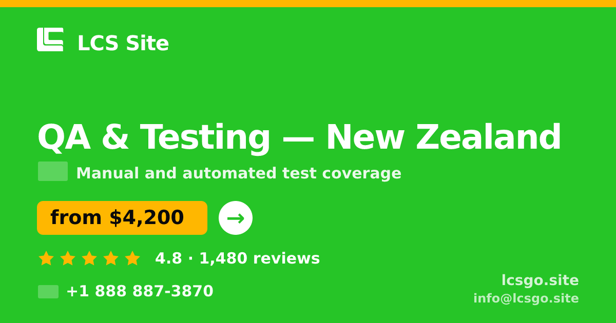 QA & Testing in Wellington — from $5,500, rated 4.8/5 by 448 clients. LCS Site.