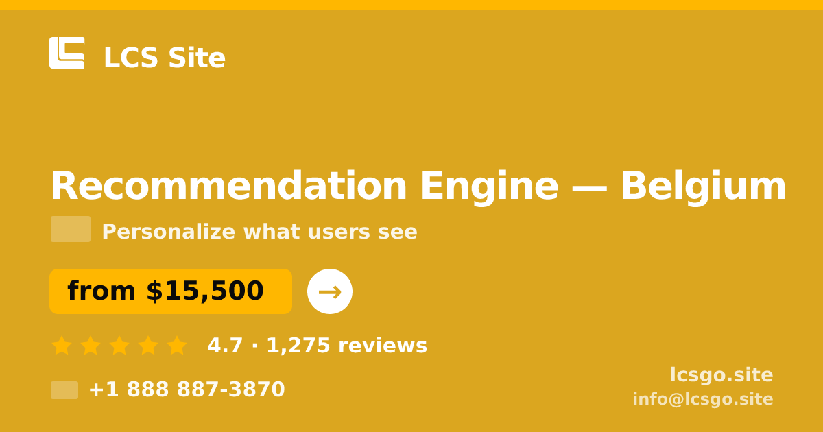 Recommendation Engine in Ghent — from $18,000, rated 4.7/5 by 374 clients. LCS Site.