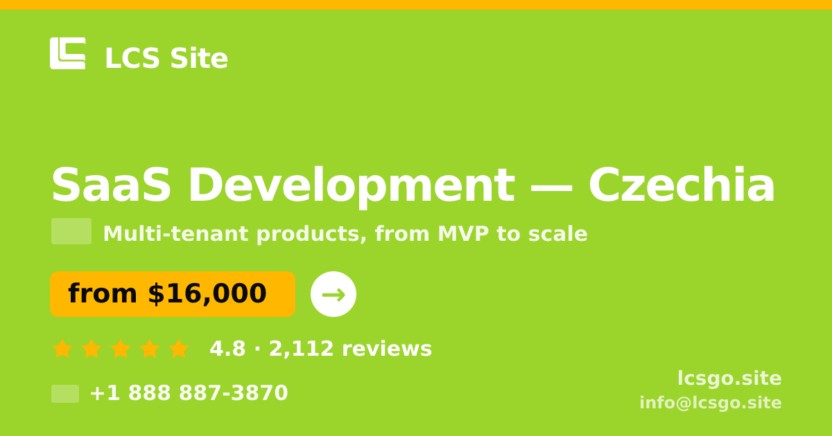 SaaS Development in Czechia — from $16,000, rated 4.8/5 by 2112 clients. LCS Site.