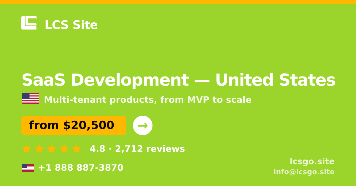 SaaS Development in Austin — from $25,500, rated 4.6/5 by 1008 clients. LCS Site.