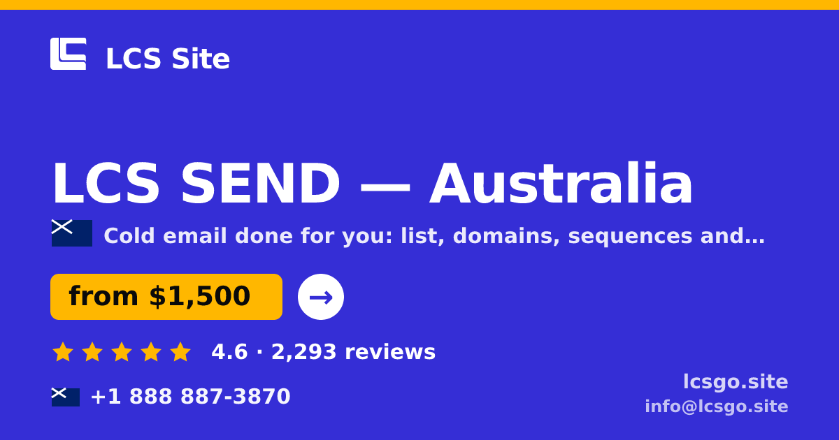 LCS SEND in Australia — from $1,500/mo, rated 4.6/5 by 2293 clients. LCS Site.
