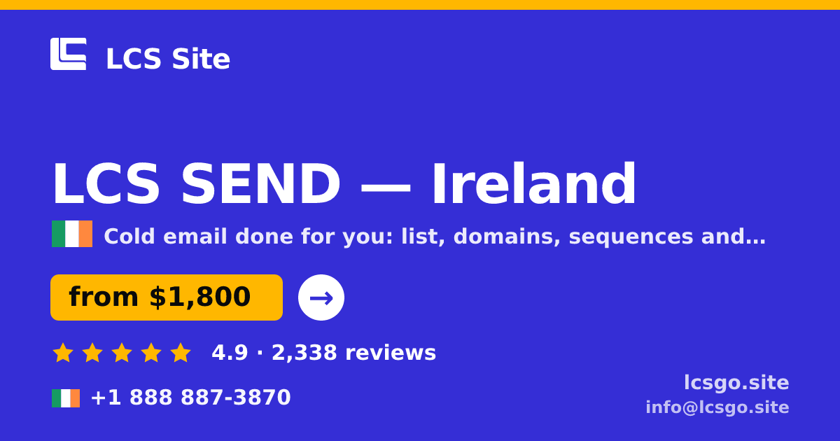 LCS SEND in Ireland — from $1,800/mo, rated 4.9/5 by 2338 clients. LCS Site.