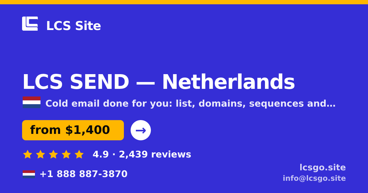 LCS SEND in The Hague — from $1,900/mo, rated 4.8/5 by 3156 clients. LCS Site.