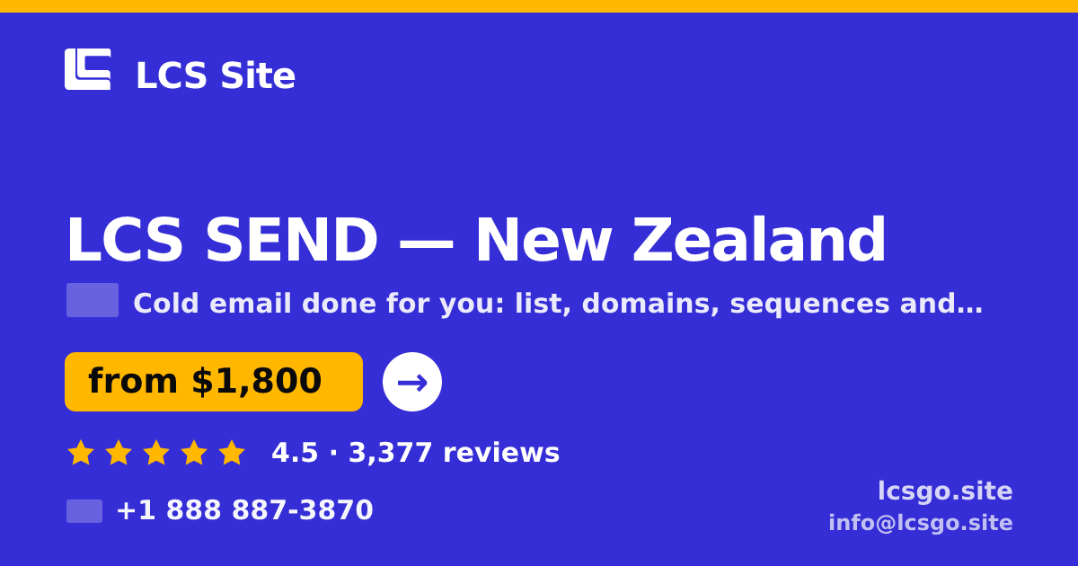 LCS SEND in New Zealand — from $1,800/mo, rated 4.5/5 by 3377 clients. LCS Site.