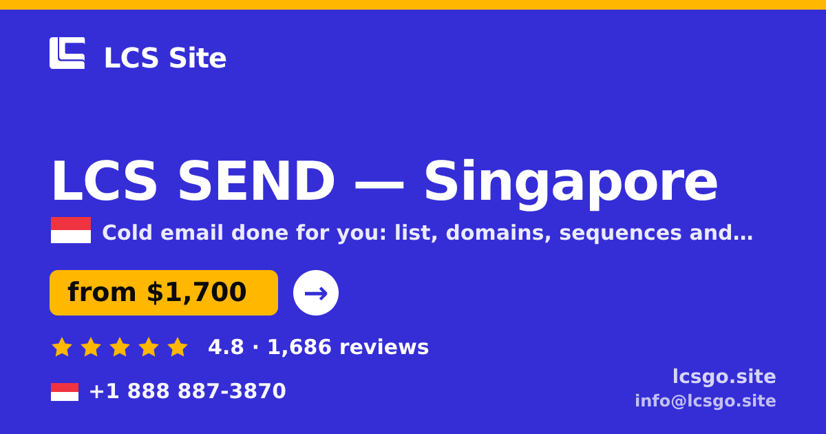 LCS SEND in Singapore — from $1,700/mo, rated 4.8/5 by 1686 clients. LCS Site.