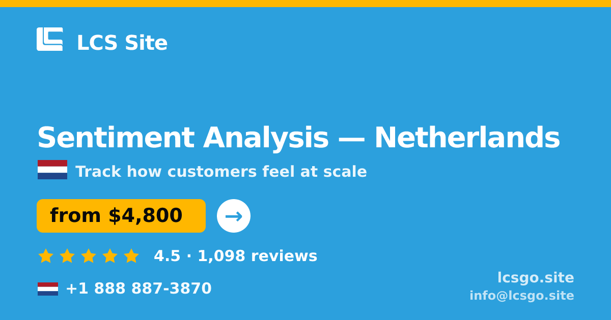 Sentiment Analysis in The Hague — from $5,700, rated 4.9/5 by 1440 clients. LCS Site.