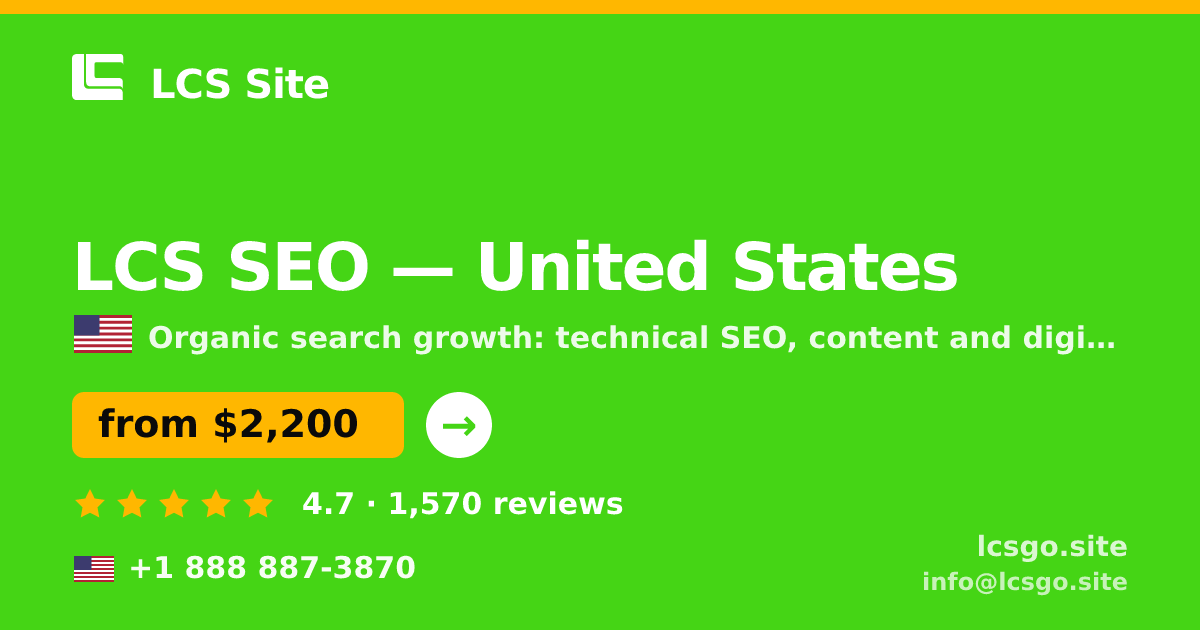 LCS SEO in United States — from $2,200/mo, rated 4.7/5 by 1570 clients. LCS Site.