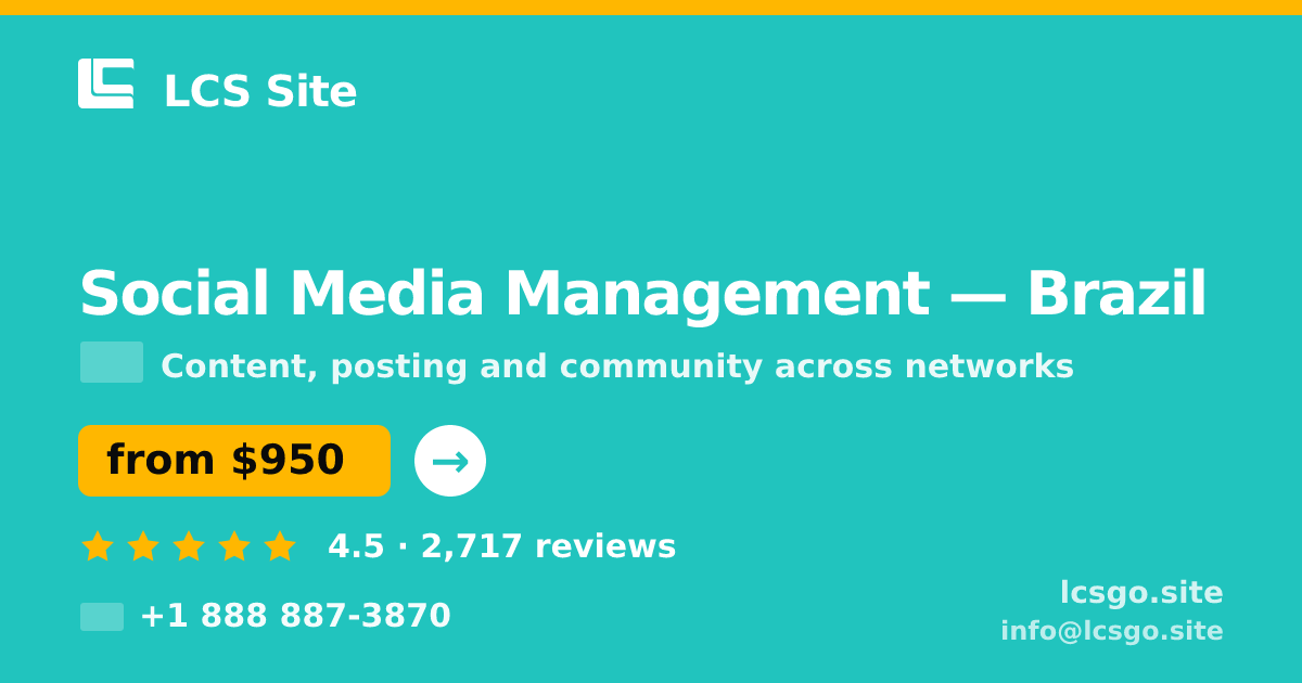 Social Media Management in Rio de Janeiro — from $700/mo, rated 4.8/5 by 3427 clients. LCS Site.