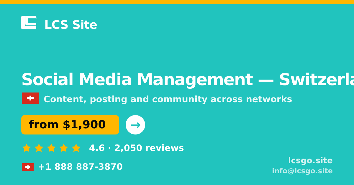 Social Media Management in Zürich — from $2,300/mo, rated 4.9/5 by 977 clients. LCS Site.