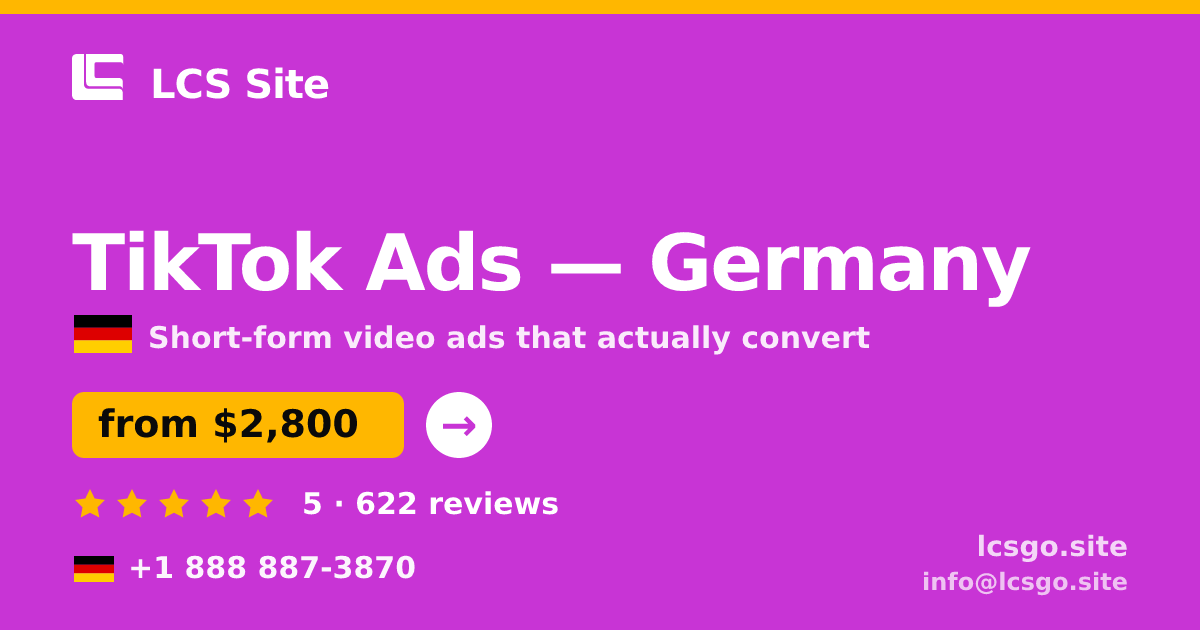 TikTok Ads in Cologne — from $2,900/mo, rated 4.6/5 by 2289 clients. LCS Site.