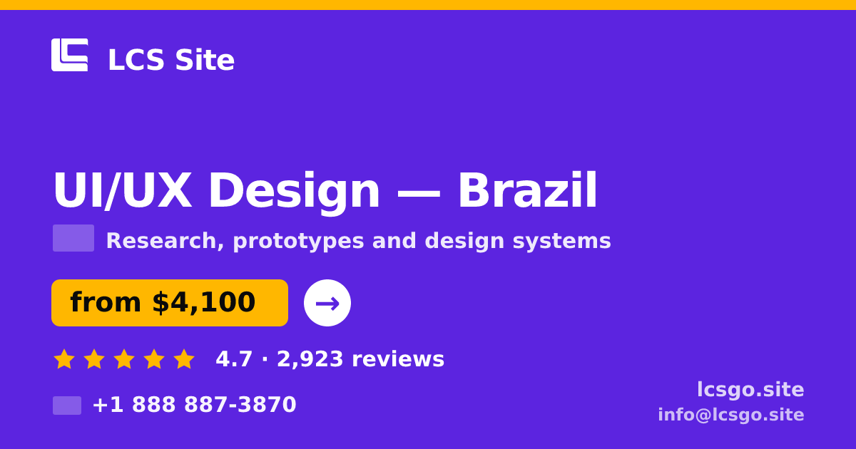 UI/UX Design in Brazil — from $4,100, rated 4.7/5 by 2923 clients. LCS Site.