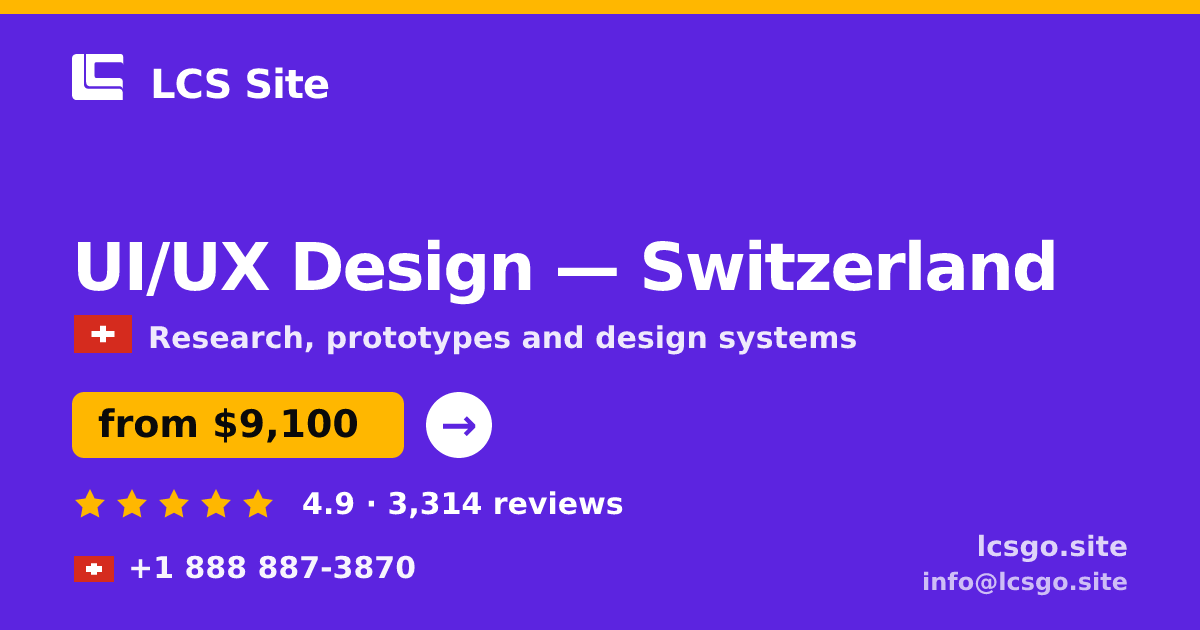 UI/UX Design in Geneva — from $11,500, rated 4.9/5 by 1633 clients. LCS Site.