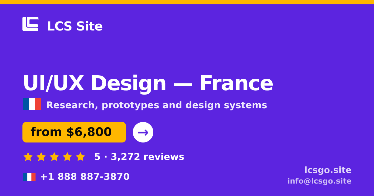 UI/UX Design in Lyon — from $7,200, rated 4.9/5 by 1194 clients. LCS Site.