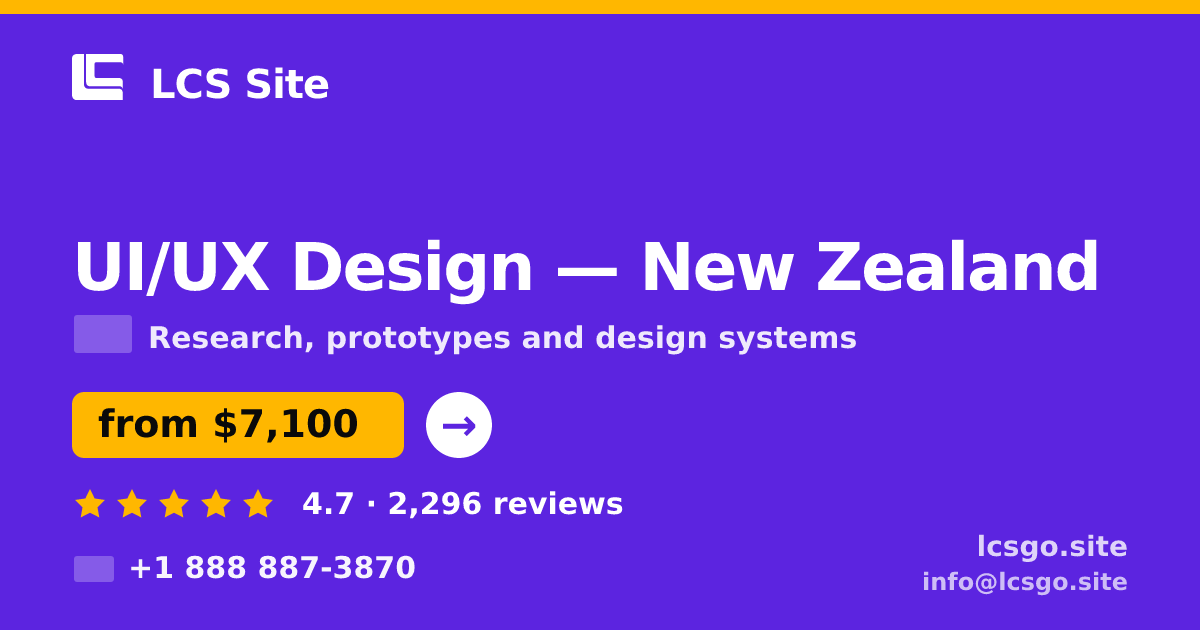 UI/UX Design in Wellington — from $8,700, rated 4.9/5 by 687 clients. LCS Site.