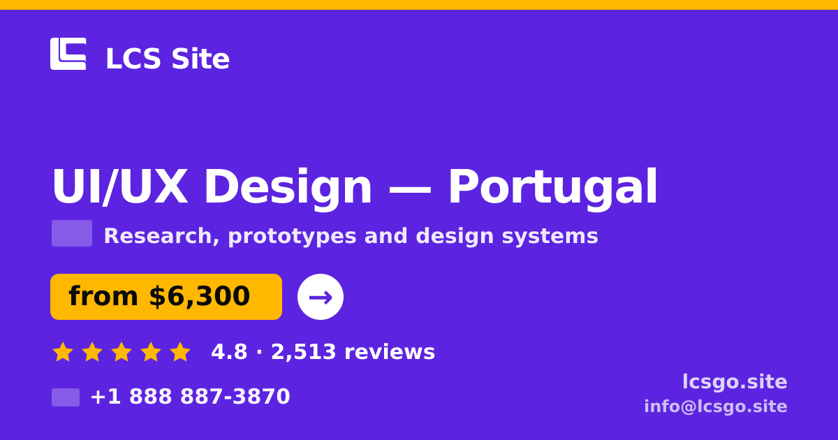 UI/UX Design in Braga — from $4,500, rated 4.6/5 by 2926 clients. LCS Site.