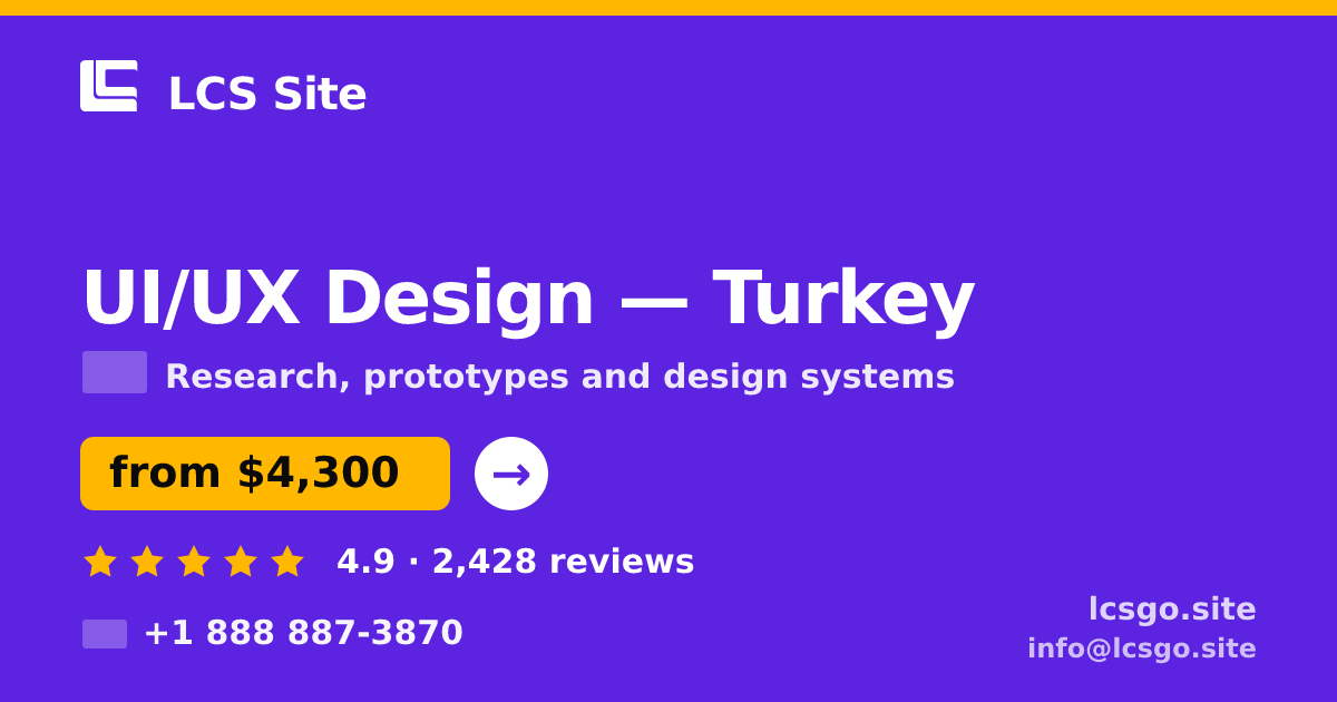 UI/UX Design in Ankara — from $3,100, rated 4.5/5 by 837 clients. LCS Site.