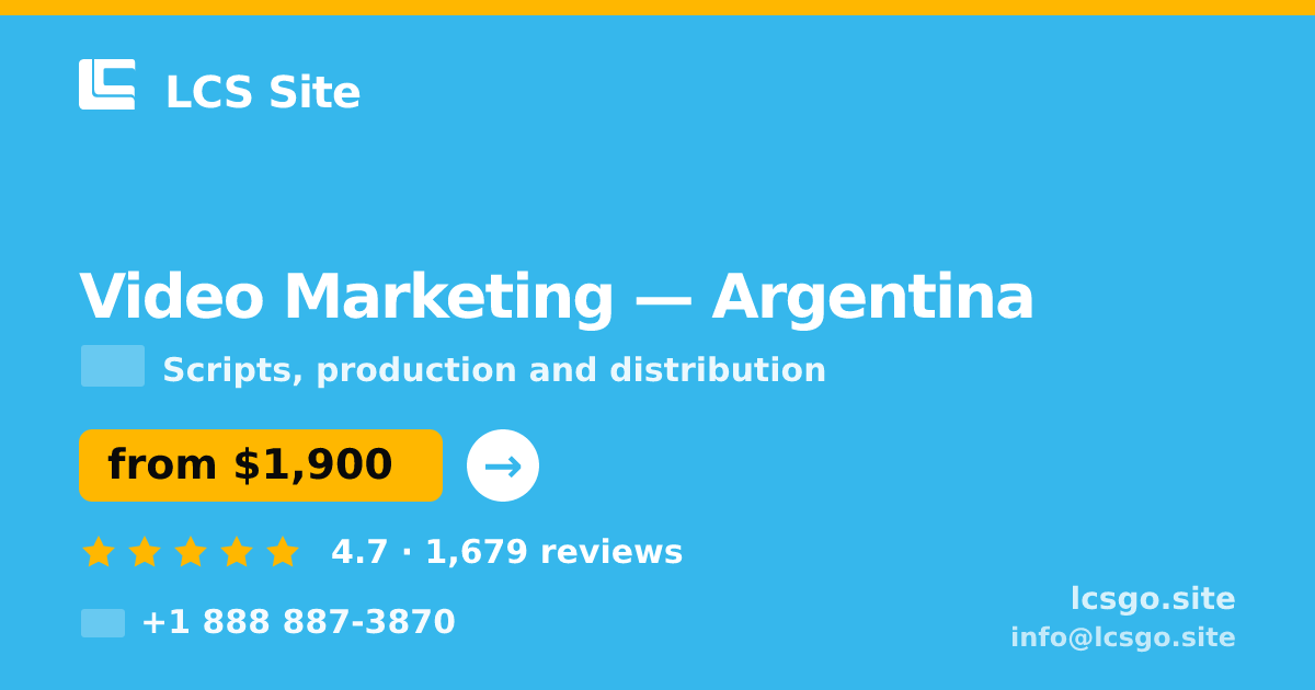 Video Marketing in Argentina — from $1,900, rated 4.7/5 by 1679 clients. LCS Site.