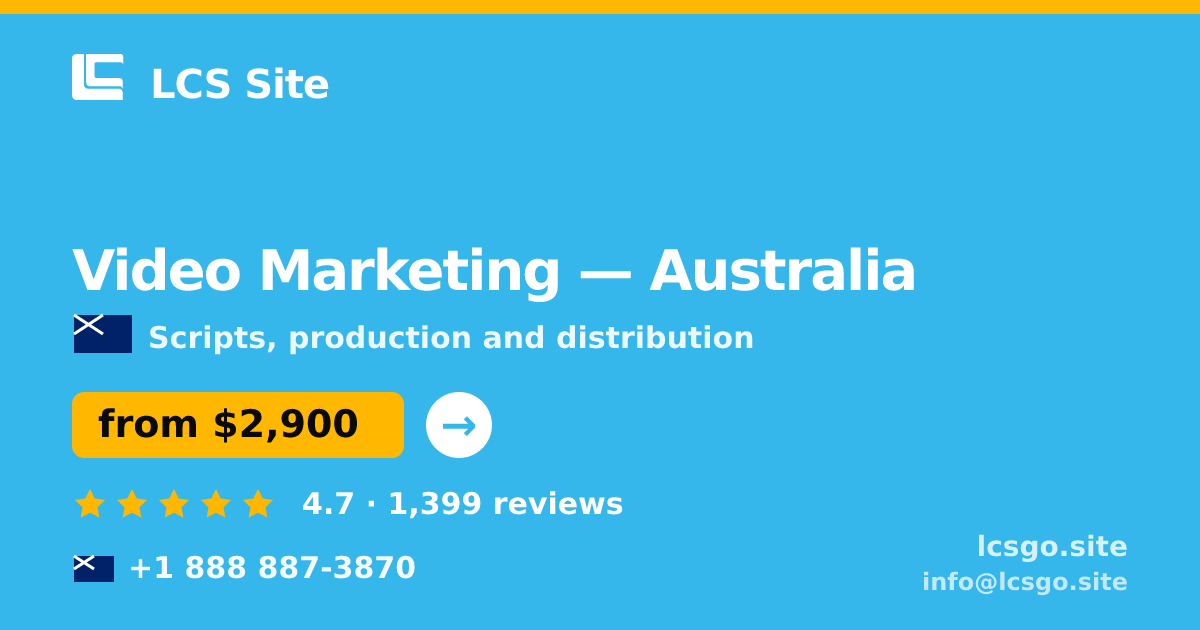 Video Marketing in Australia — from $2,900, rated 4.7/5 by 1399 clients. LCS Site.