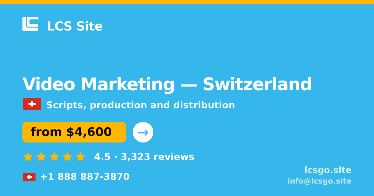 Video Marketing in Geneva — from $5,800, rated 4.9/5 by 1358 clients. LCS Site.