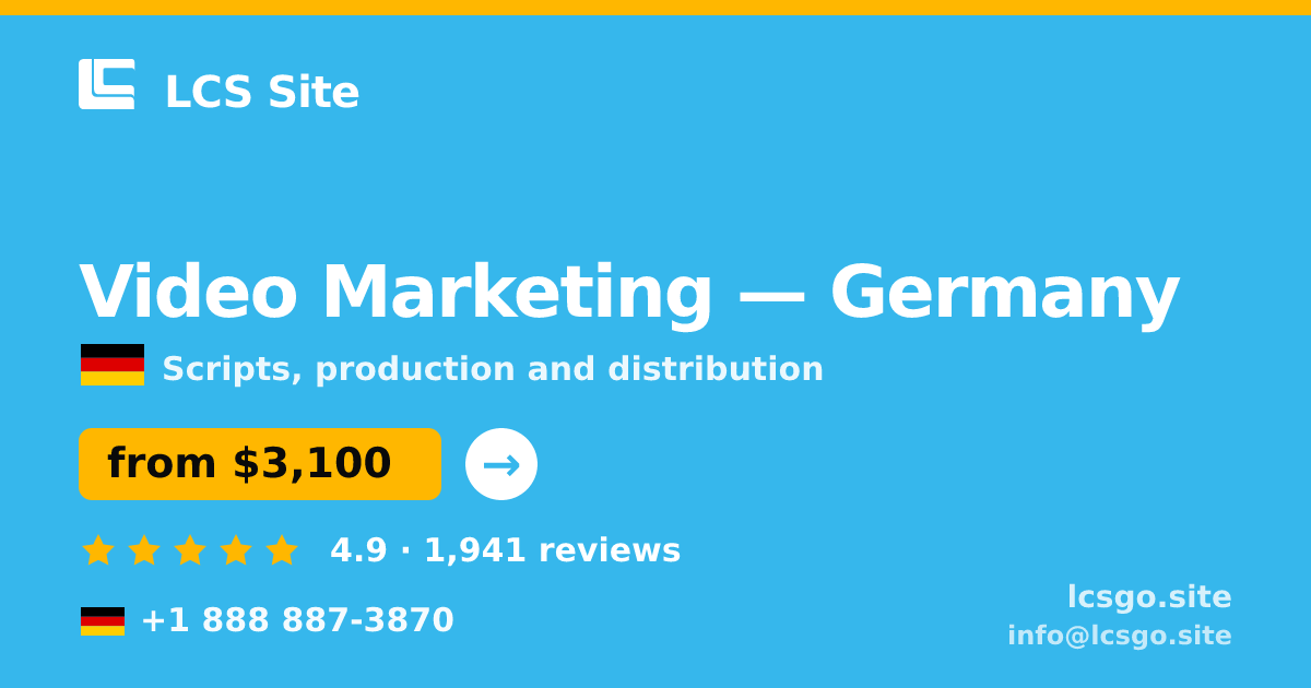 Video Marketing in Hamburg — from $4,500, rated 4.9/5 by 1287 clients. LCS Site.