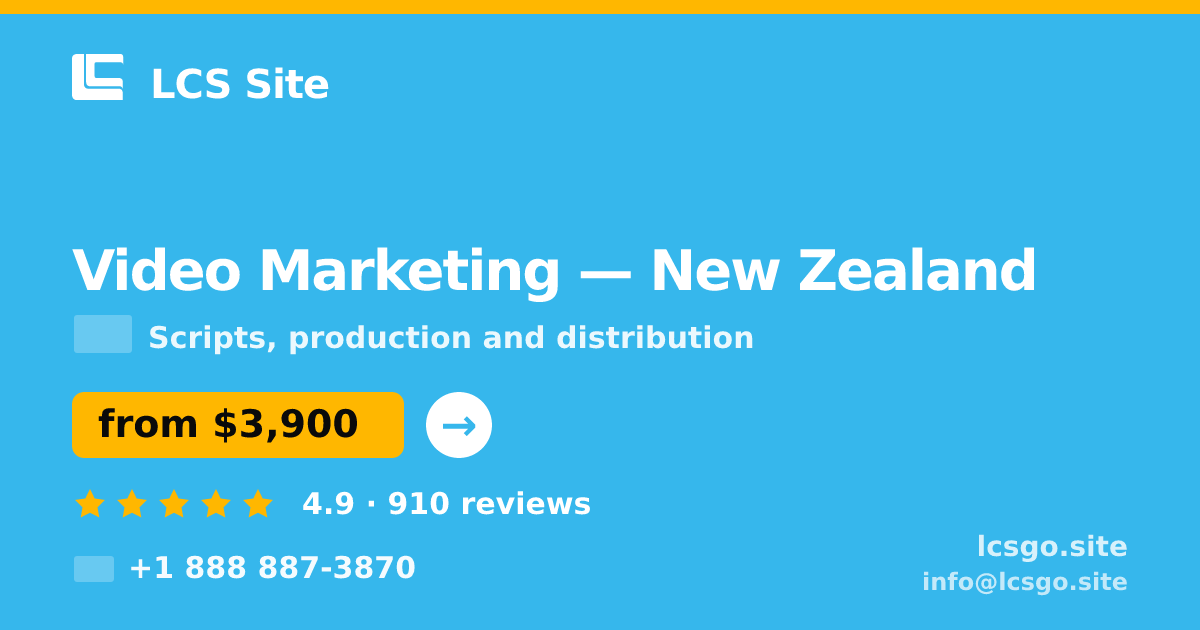 Video Marketing in Wellington — from $4,000, rated 4.7/5 by 864 clients. LCS Site.