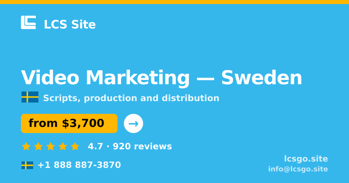 Video Marketing in Malmö — from $3,200, rated 4.8/5 by 1222 clients. LCS Site.