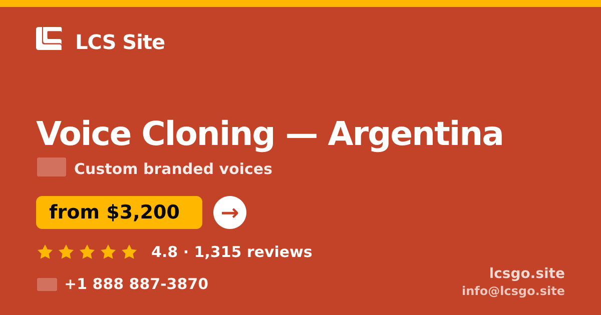 Voice Cloning in Argentina — from $3,200, rated 4.8/5 by 1315 clients. LCS Site.