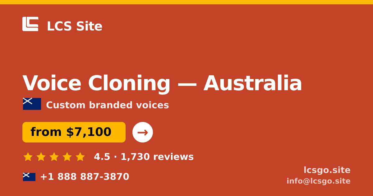 Voice Cloning in Brisbane — from $5,900, rated 4.9/5 by 3460 clients. LCS Site.