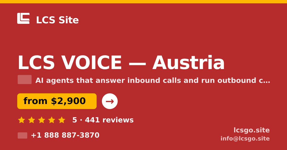 LCS VOICE in Vienna — from $3,100/mo, rated 4.9/5 by 2410 clients. LCS Site.
