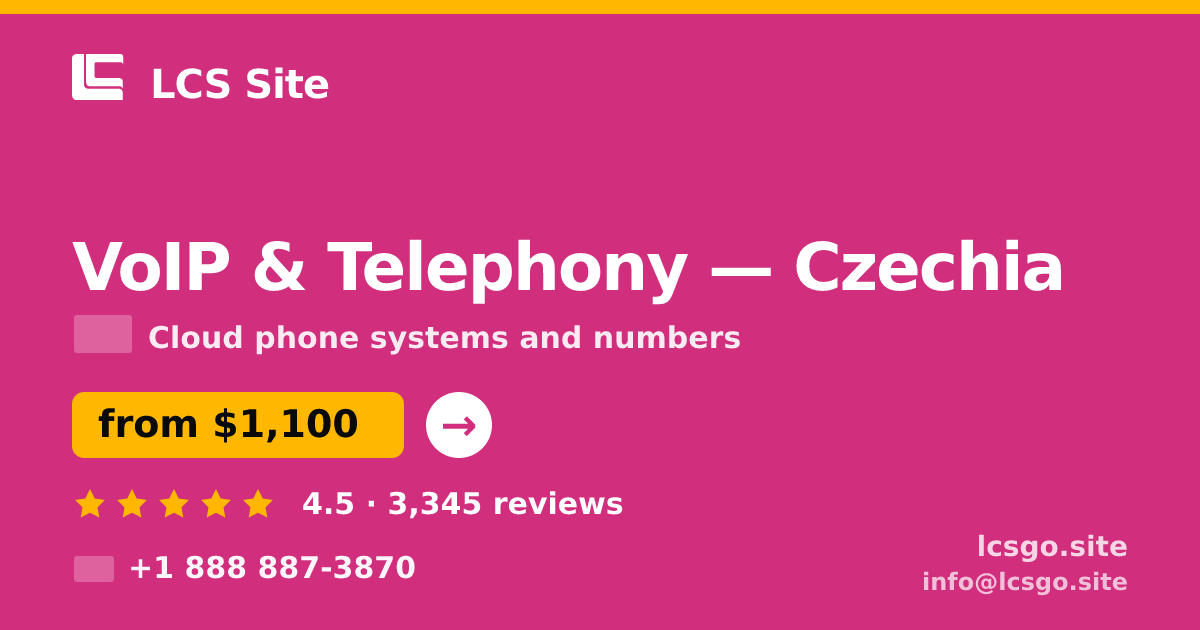 VoIP & Telephony in Czechia — from $1,100/mo, rated 4.5/5 by 3345 clients. LCS Site.