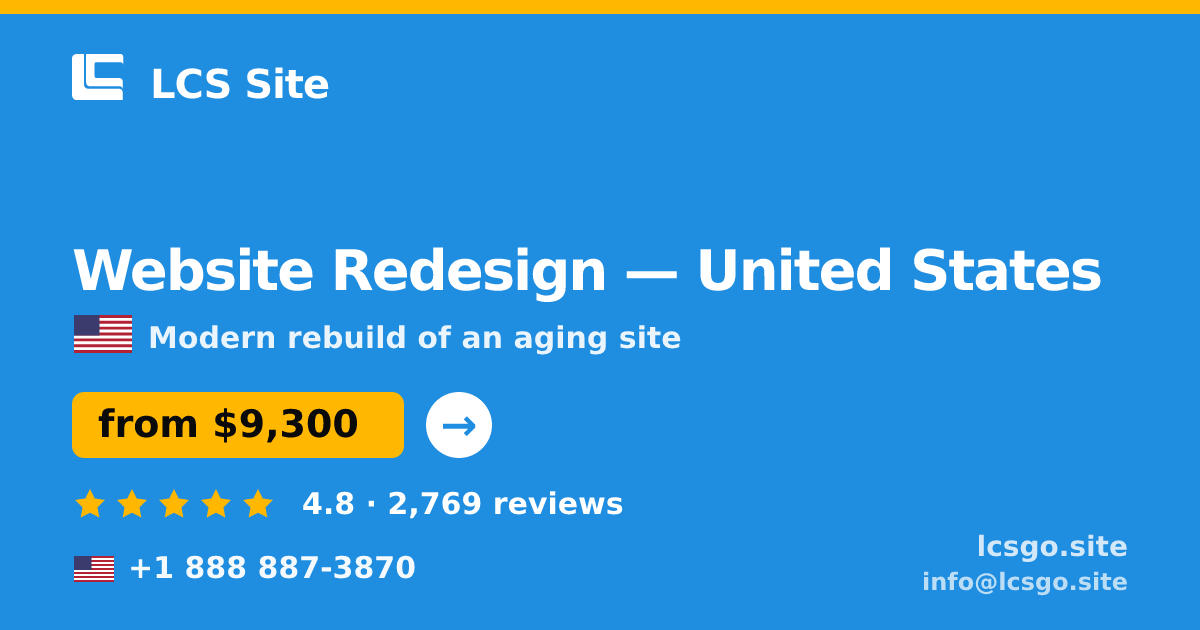 Website Redesign in Chicago — from $8,300, rated 4.6/5 by 1412 clients. LCS Site.