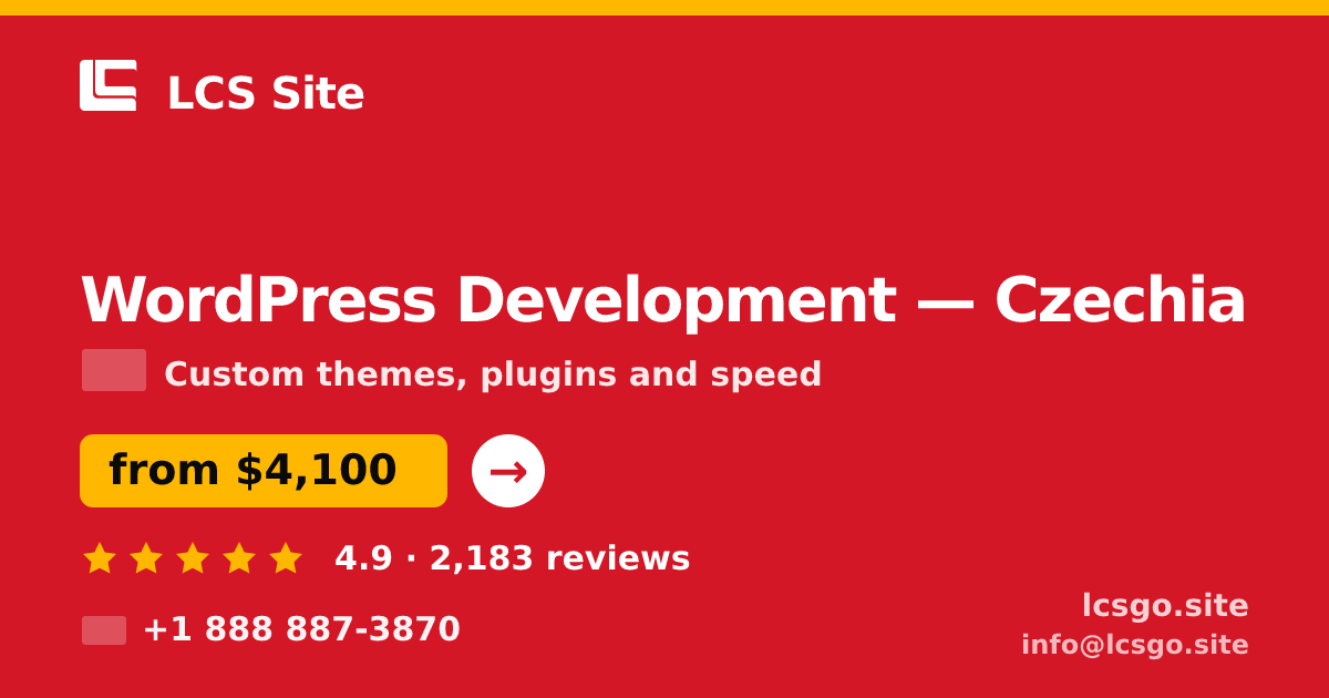 WordPress Development in Czechia — from $4,100, rated 4.9/5 by 2183 clients. LCS Site.